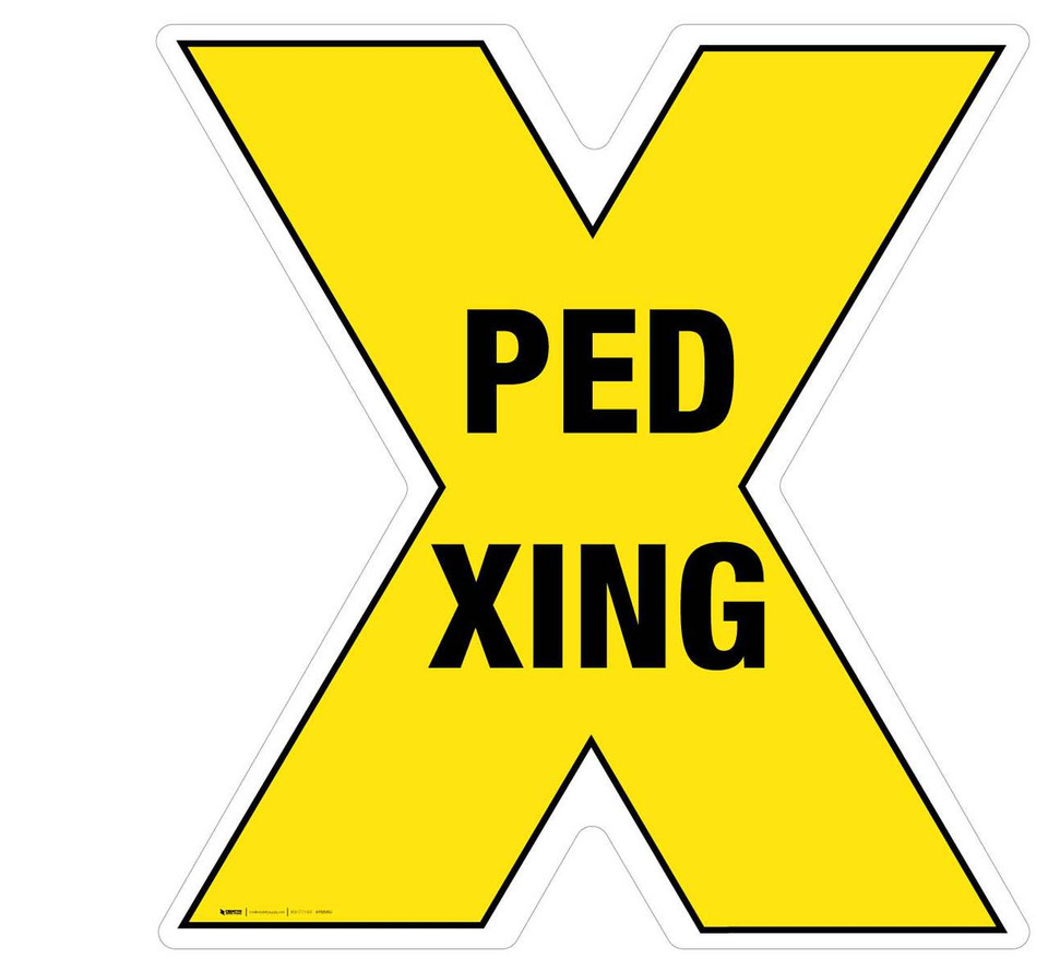 Pedestrian Crossing DieCutX Floor Sign