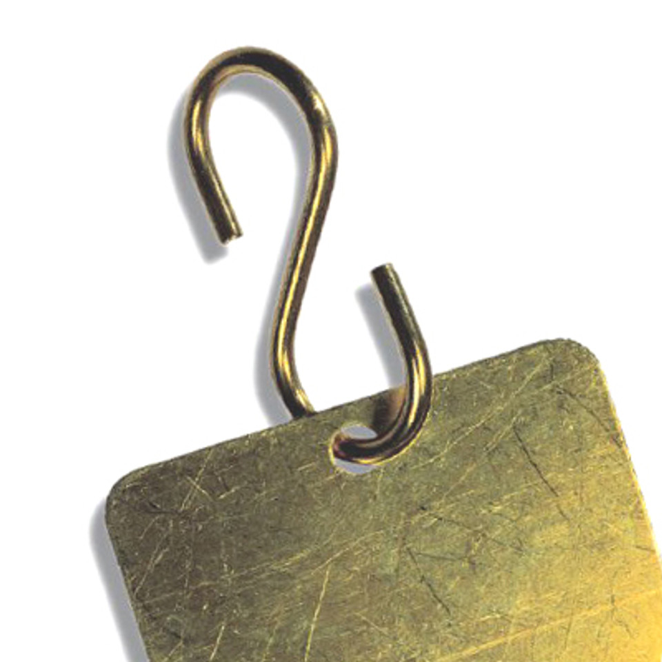 Brass "S" Hook Valve Tag Fastener