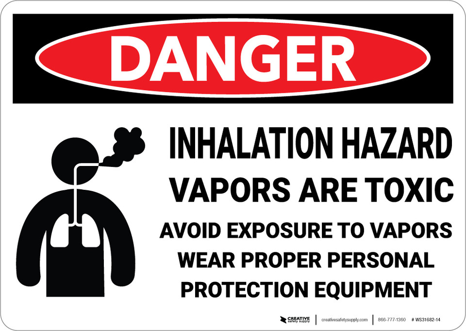 Danger Inhalation Hazard Vapors are Toxic Avoid Exposure Wear PPE