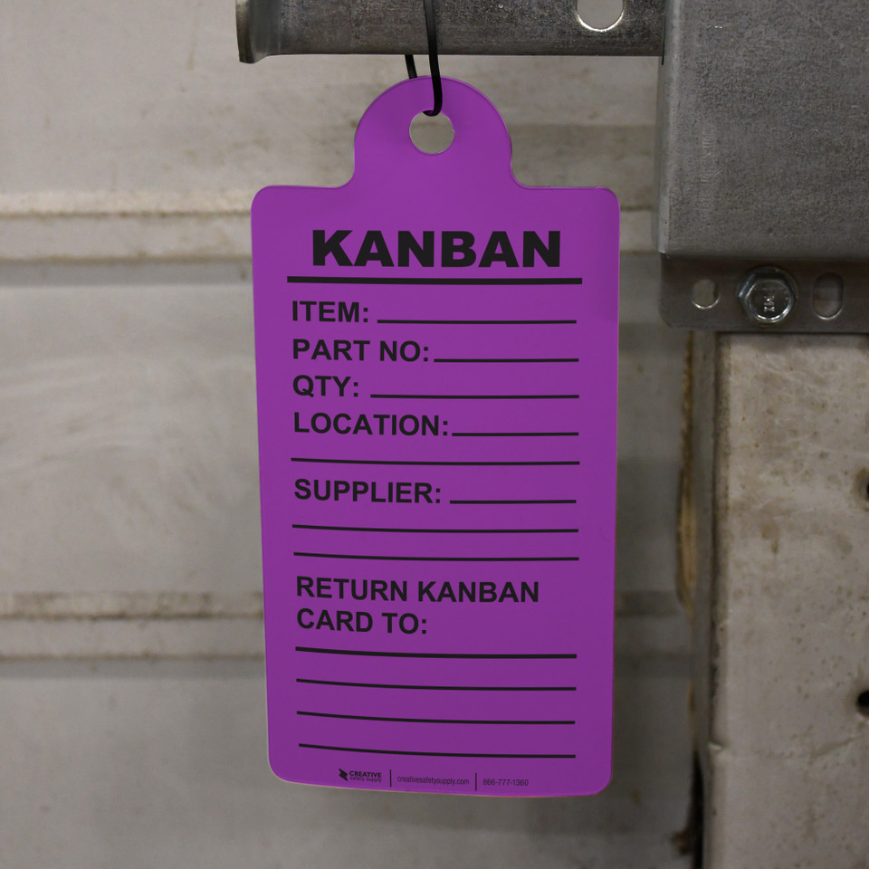 Kanban Purple Hang Tag Creative Safety Supply