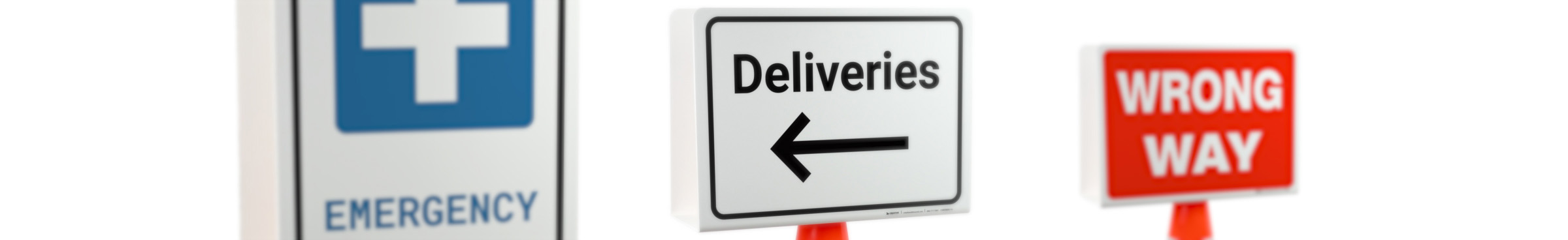 Double-Sided Cone Signs Double-Sided Cone Signs