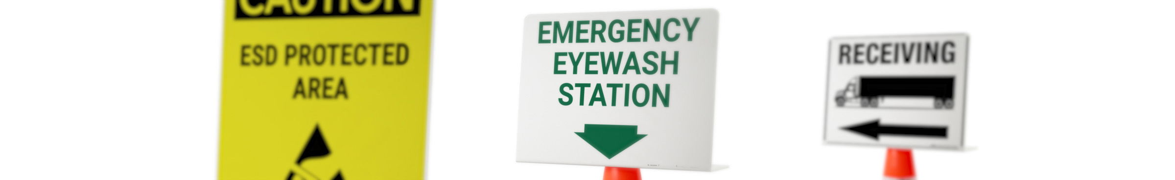 Single-Sided Cone Signs Single-Sided Cone Signs