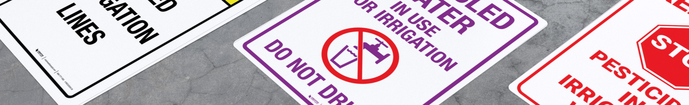 Irrigation Signs Irrigation Signs