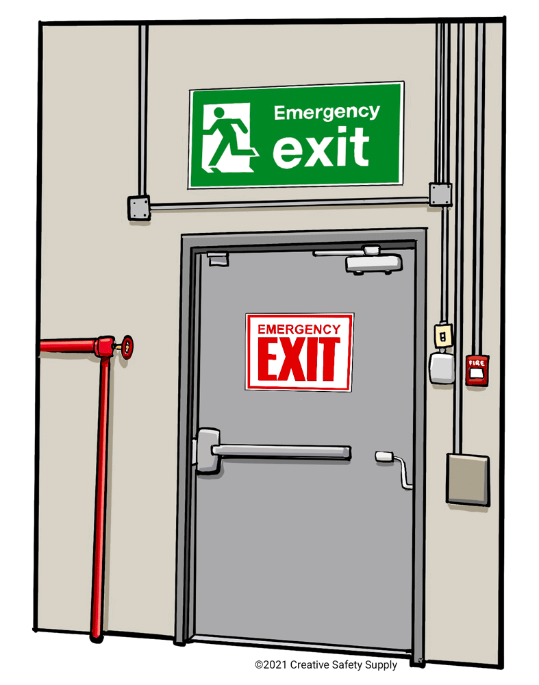 egress sign