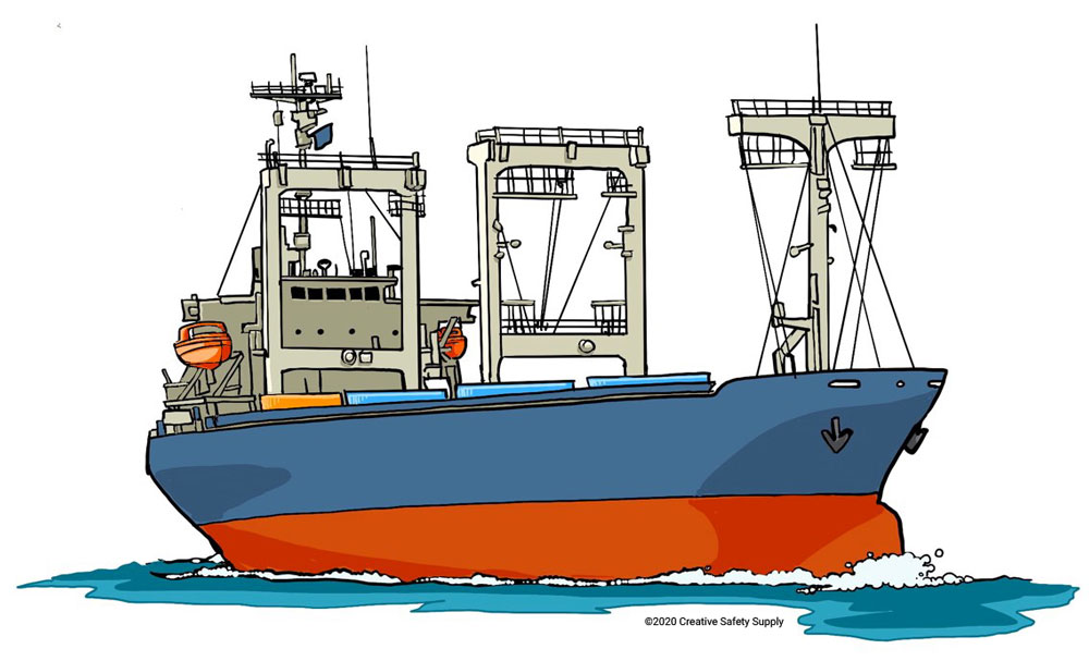 Marine Freighter Pipe Marking