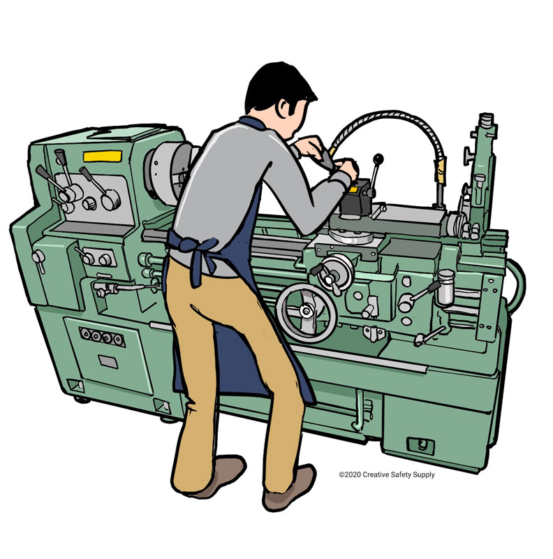 Worker performing maintenance