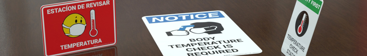 Temperature Check Signs Temperature Check Signs