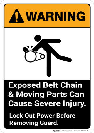 Warning: Exposed Belt Chain and Moving Parts Can Cause Severe Injury ...
