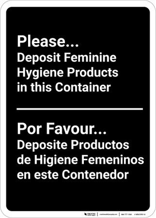 Bilingual Spanish Feminine - Wall Sign