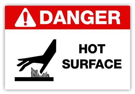 Danger - Hot Surface Label