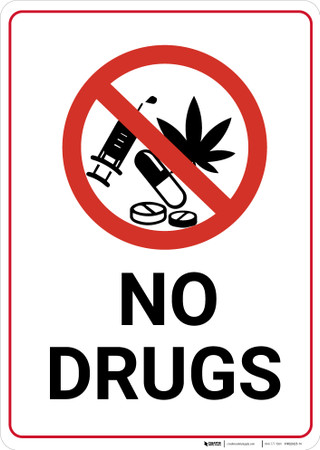 drugs sign portrait icon wall supply safety creative