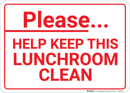 keep lunch room clean