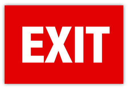 Exit Label (Red)