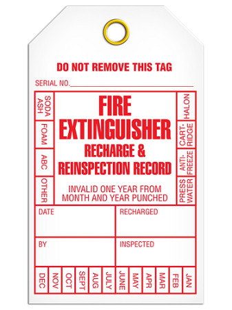 Fire Ext. Inspection Record Tag