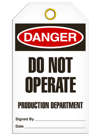 Danger Do Not Dept Tags