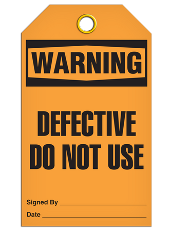 Warning Defective Use Tags | Creative Safety Supply