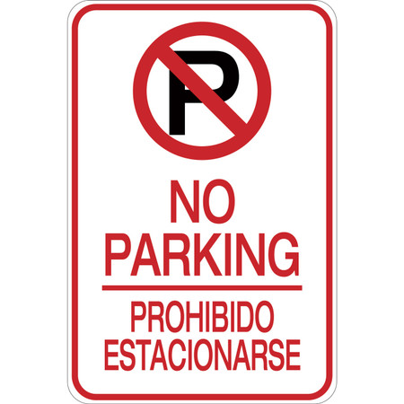 No Parking (Bilingual Spanish) - Aluminum Sign | Creative Safety