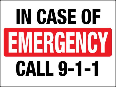 8 x 10 Emergency Eye Wash Station Full Color Sign 