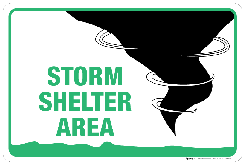 Storm Shelter Area Sign