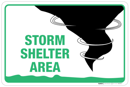 Storm Shelter Area Sign