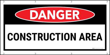 Danger Construction Area Banner