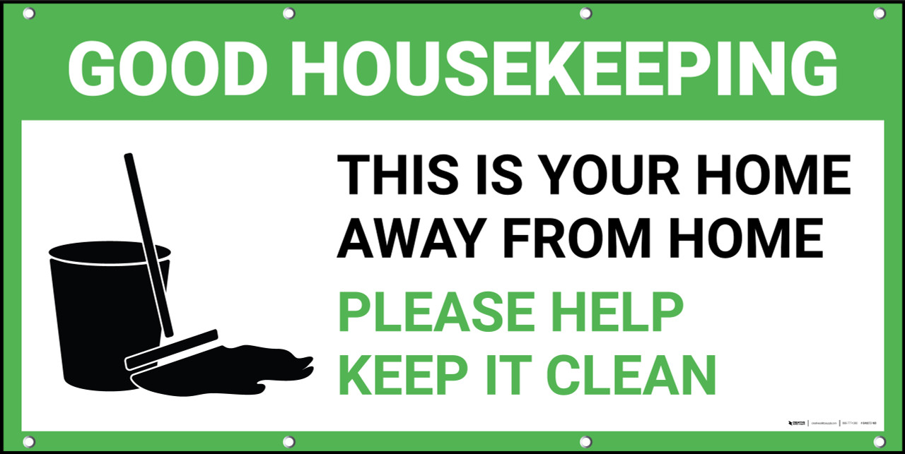 Good Housekeeping Please Help Keep It Clean with Icon Banner