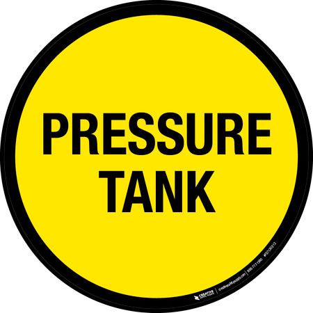 Pressure Container Sign Pressure Tank Floor Sign