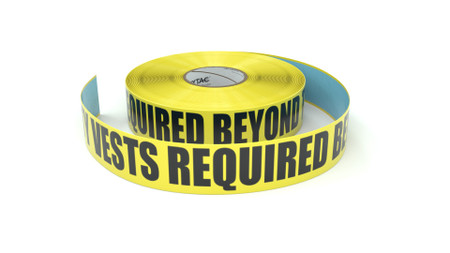 Safety Vests Required Beyond This Point - Inline Printed Floor Marking Tape