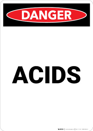 Acids Source Sign Acids - Portrait Wall Sign