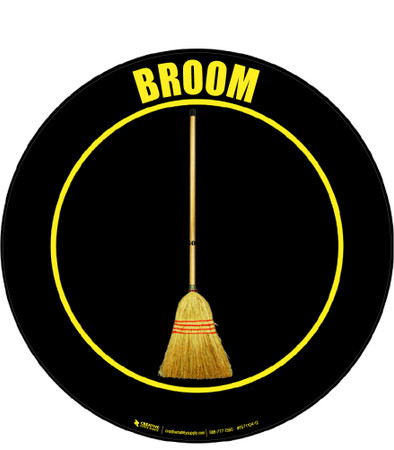 Broom Lettering Broom Floor Sign