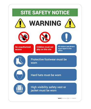 construction safety sign ppe site safety custom labeling stickers