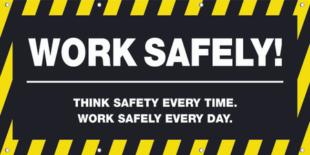 Think Safety Banner | Custom Banners | Creative Safety Supply