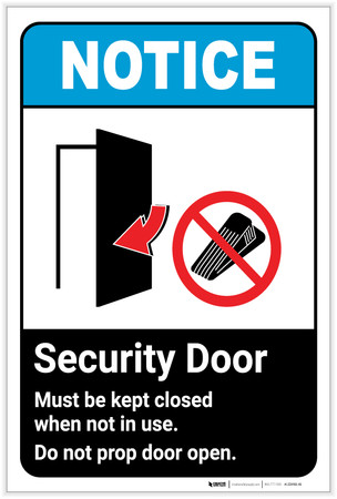 セキュリティ・セーフティ TAKE Notice: Security Door Must be Kept Closed When Not in Use - Do Not