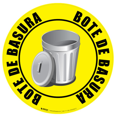 Bote de Basura Floor Sign | Creative Safety Supply