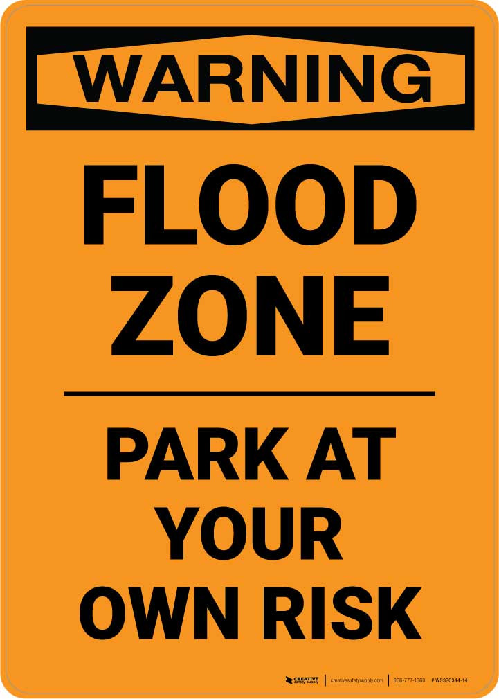 Flood Zone Warning Sign
