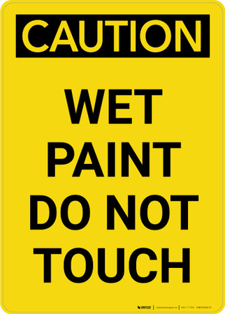 wet paint do not touch sign