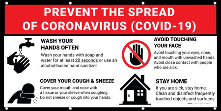 Prevent the Spread of Coronavirus (Covid-19) Banner | Creative Safety