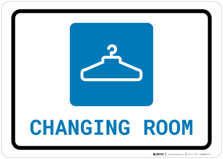 Changing Room with Icon Landscape - Wall Sign