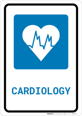 Cardiif Sign Cardiology with Icon Portrait - Wall Sign
