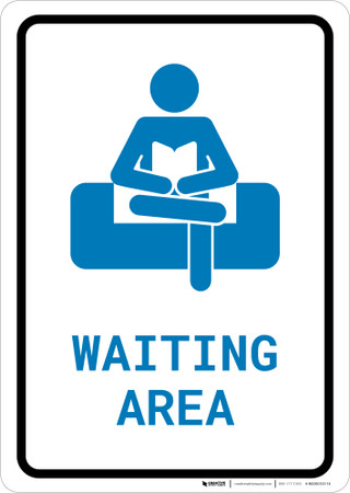 Waiting Area with Icon Portrait - Wall Sign