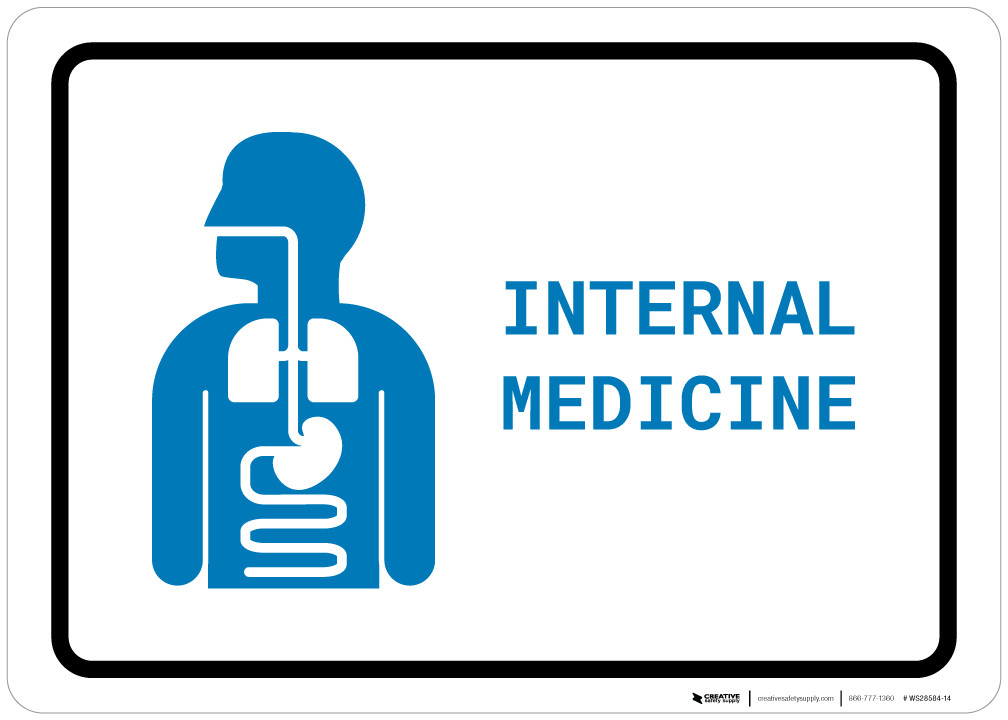 健康・医学 N etters Internal Medicine Internal Medicine with Icon Landscape v2 - Wall Sign
