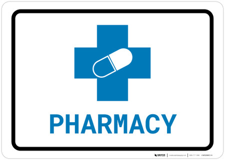 Pharmacy with Icon Landscape v2 - Wall Sign