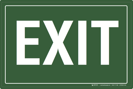 Exit (Green) - Floor Sign