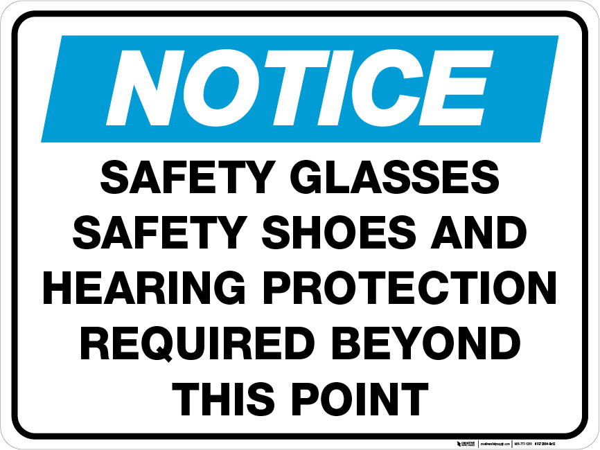 Hearing Protection Required Floor Sign