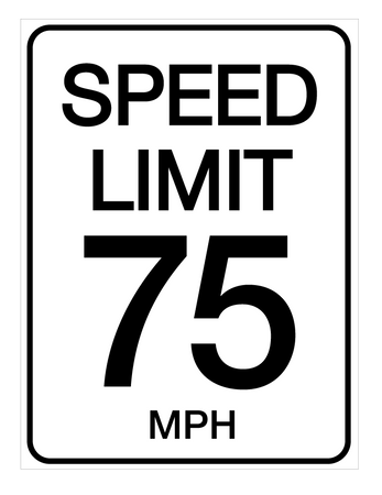 speed limit sign 75 clipart