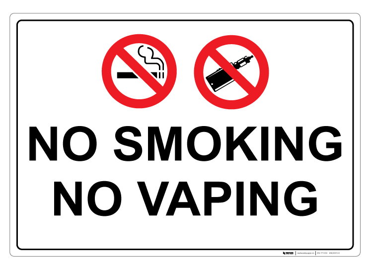 No Smoking / No Vaping II - Wall Sign
