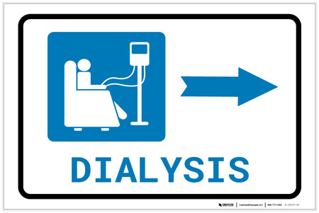 Dialysis Right Arrow with Icon Landscape - Label