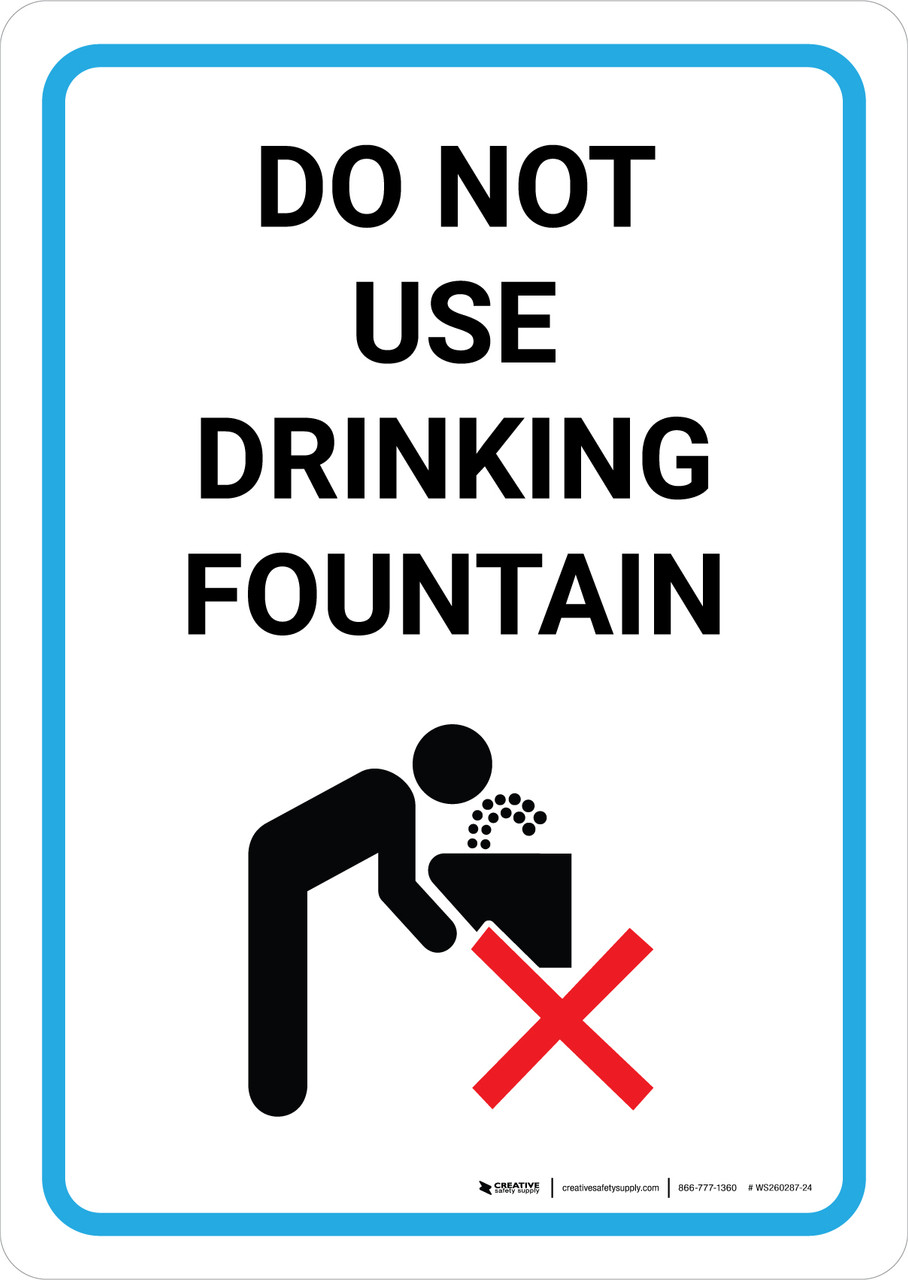 Do Not Use Drinking Fountain with Icon Portrait - Wall Sign out-of-order-signs-to-edit-online-and-print