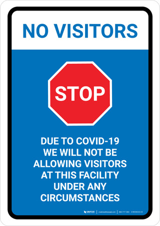 visitors sign stop