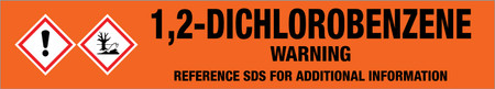 1,2Dichlorobenzene [CAS 95501] GHS Pipe Marking Label